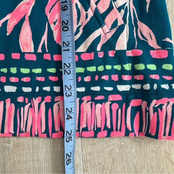 Lilly Pulitzer Teal Monkey Print 1/2 Zip Sweatshirt Size Small - Picture 10 of 10
